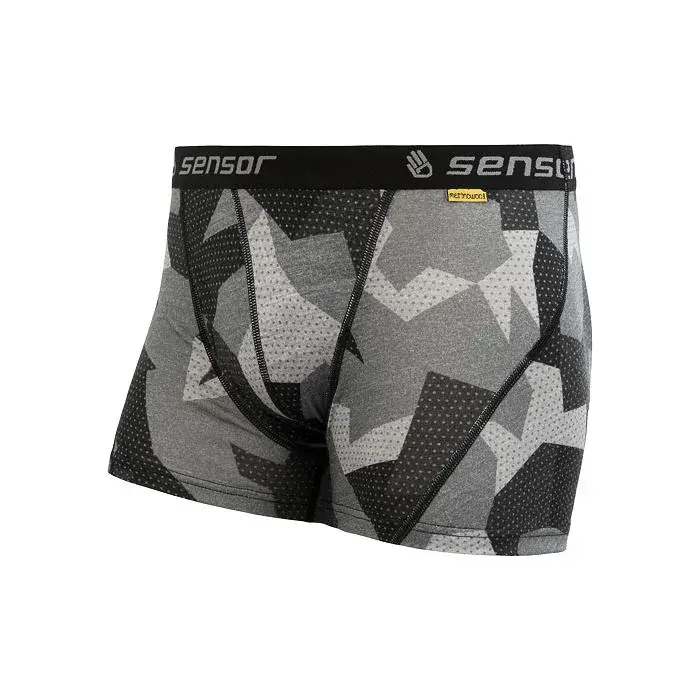 Sensor Bokserki Sensor Merino Impress czarny/camo