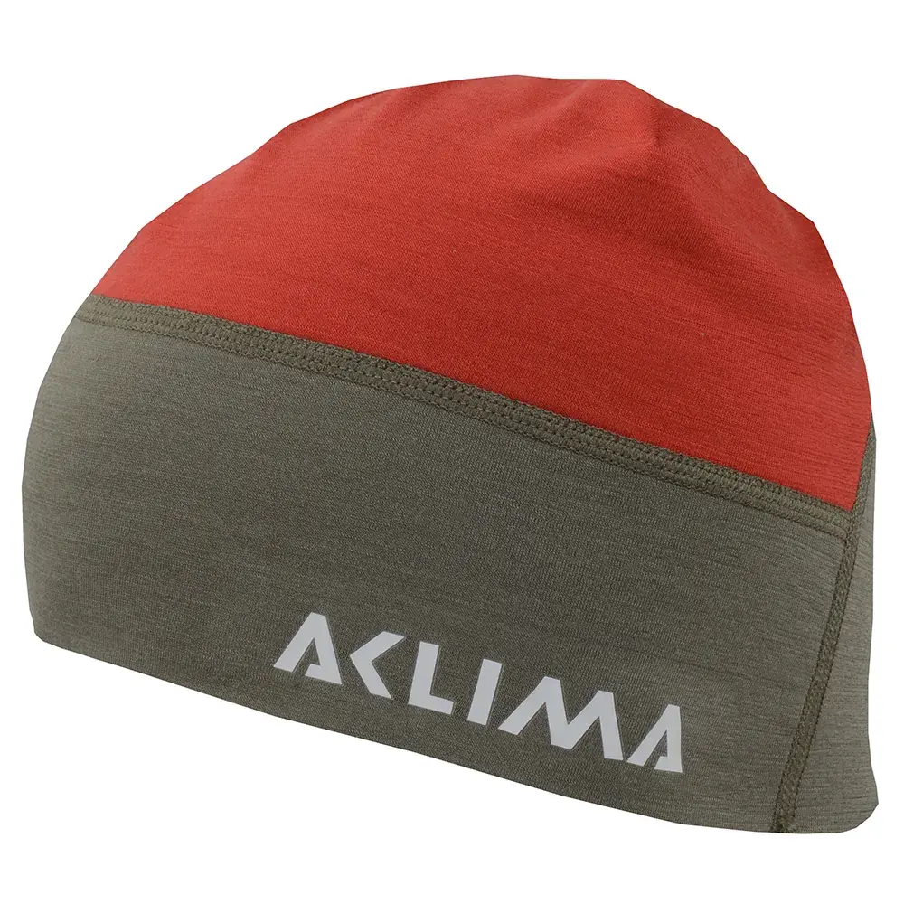 Aclima Czapka Aclima LightWool Hunting Beanie ranger green/high rist red