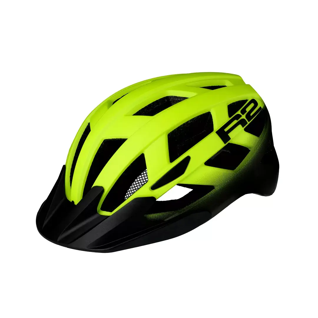 R2 Kask rowerowy R2 LUMEN neon żółty, czarny