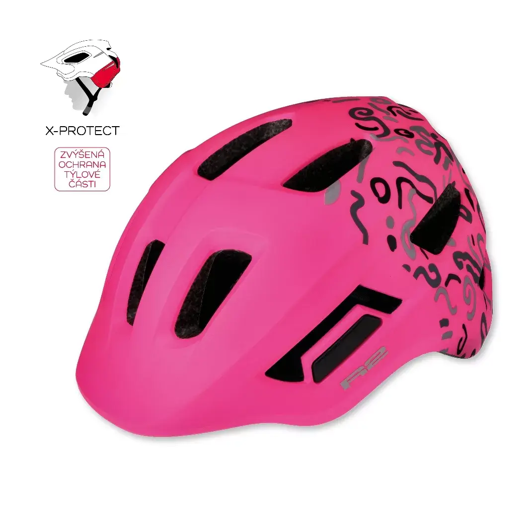 R2 Kask rowerowy R2 PULSE neon różowy, szary