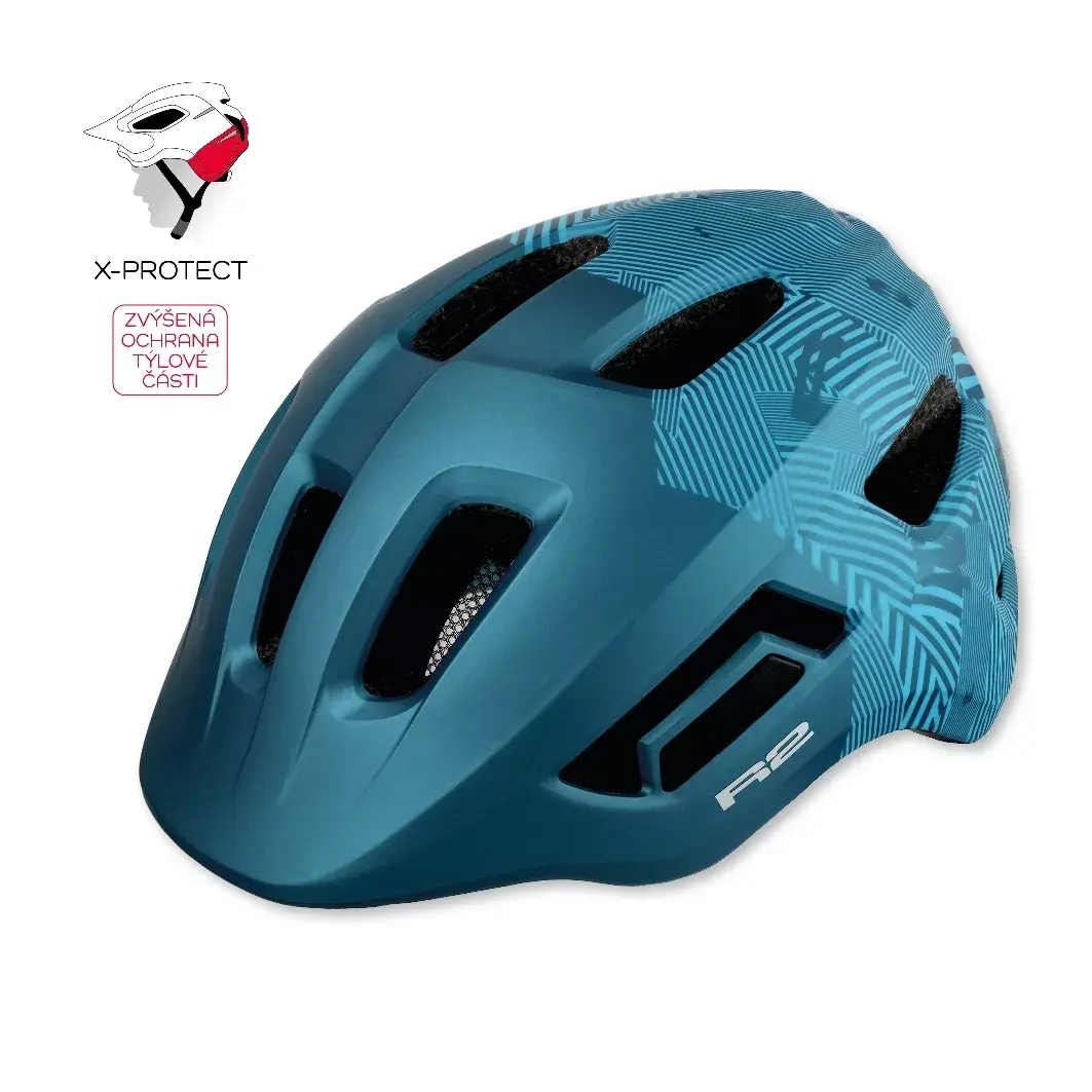 R2 Kask rowerowy R2 PULSE petrol niebieski, jasnoniebieski