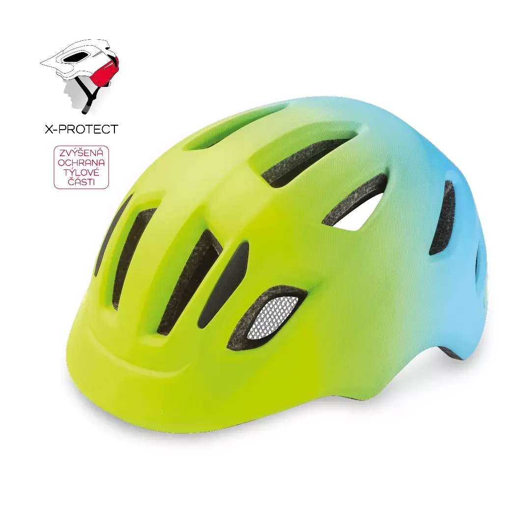 Kask rowerowy R2 PUMP neon żółty, niebieski XS:46-51cm