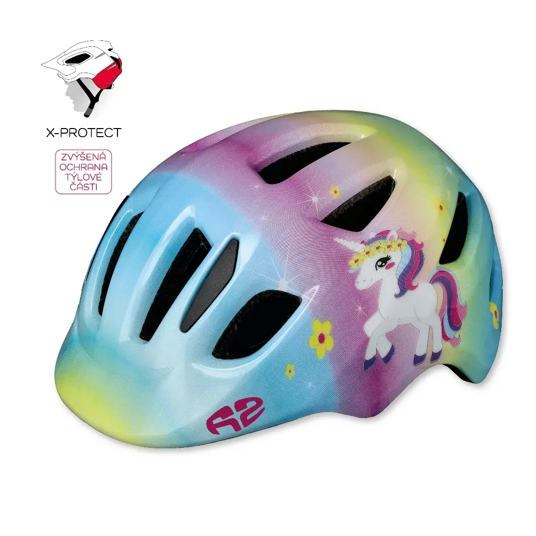 R2 Kask rowerowy R2 PUMP jasnoniebieski, różowy, żółty, mix XS:46-51cm