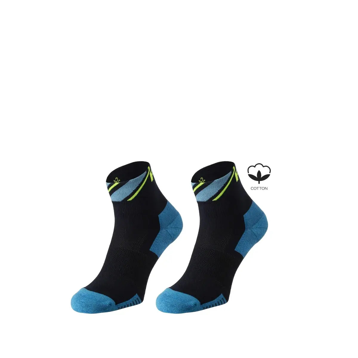 R2 Skarpety rowerowe R2 MOVE 2PACK niebieski, neon żółty