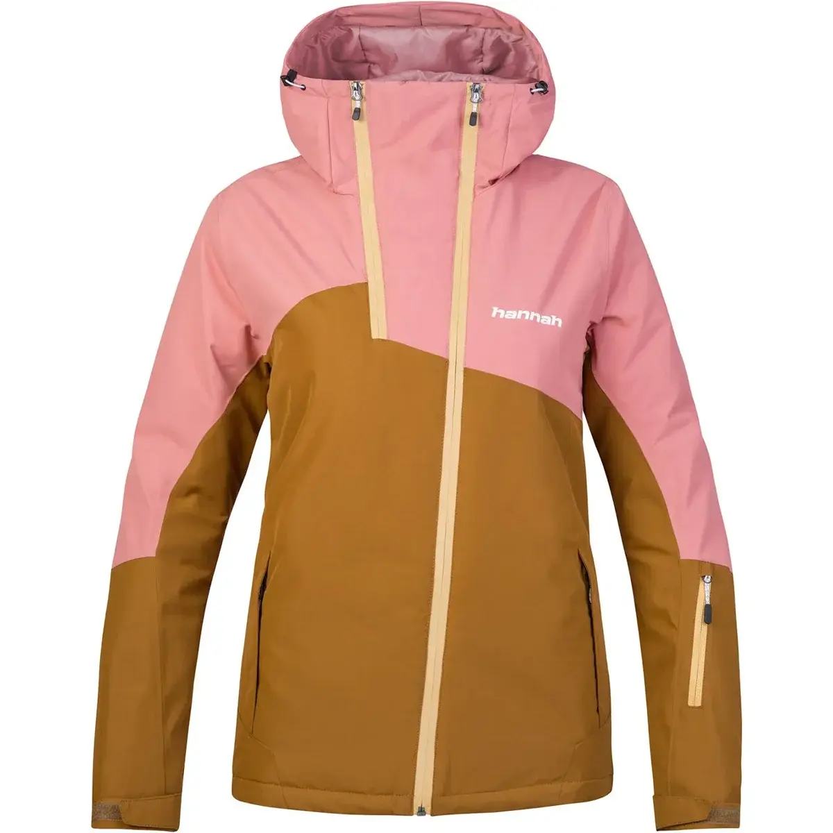 Kurtka narciarska damska Hannah Maky Col golden brown/rosette