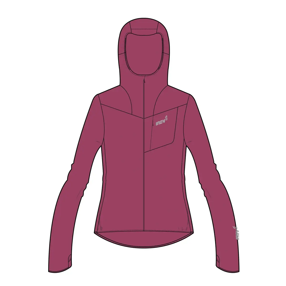 Inov8 Wiatrówka do biegania damska Inov8 Windshell FZ różowy