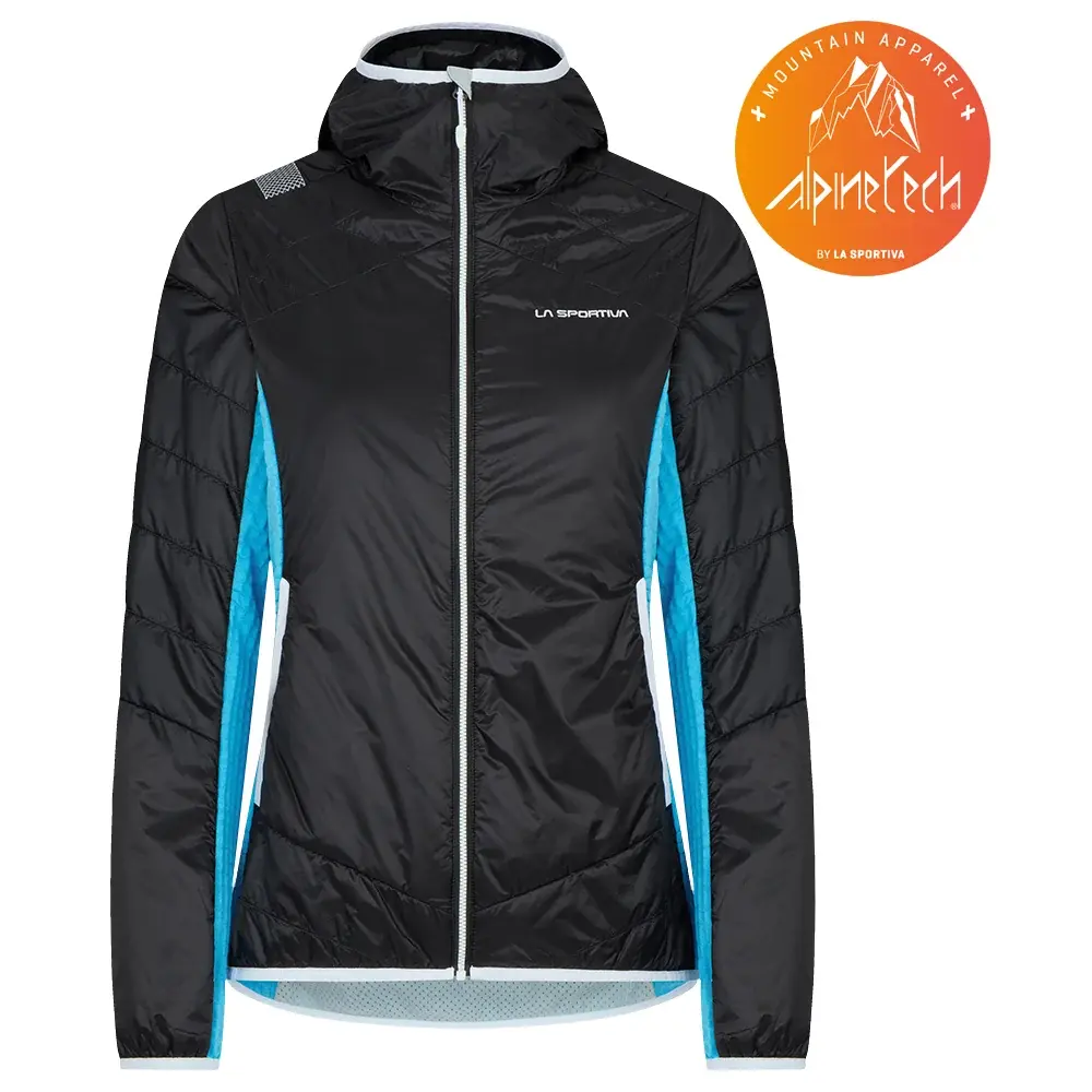 Kurtka damska La Sportiva Aequilibrium Insulation Hoody black/malibu blue