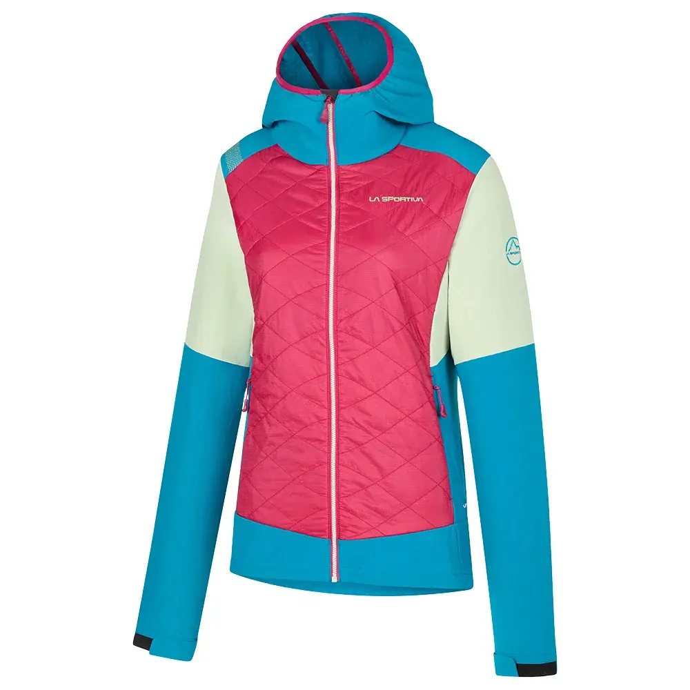 Kurtka damska La Sportiva KAP HYBRID HOODY cerise/crystal