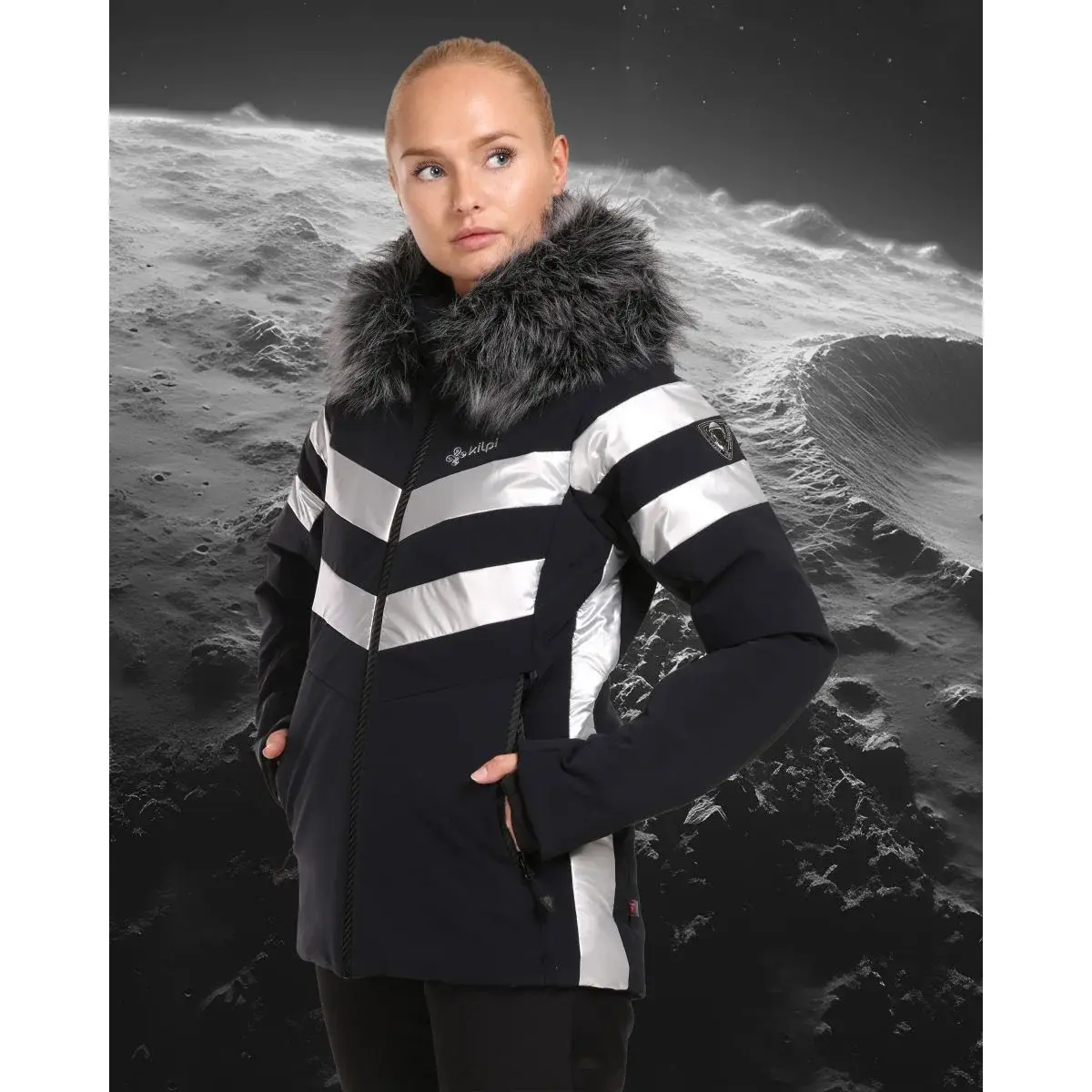 Kurtka narciarska damska Kilpi LTD Aster Czarny