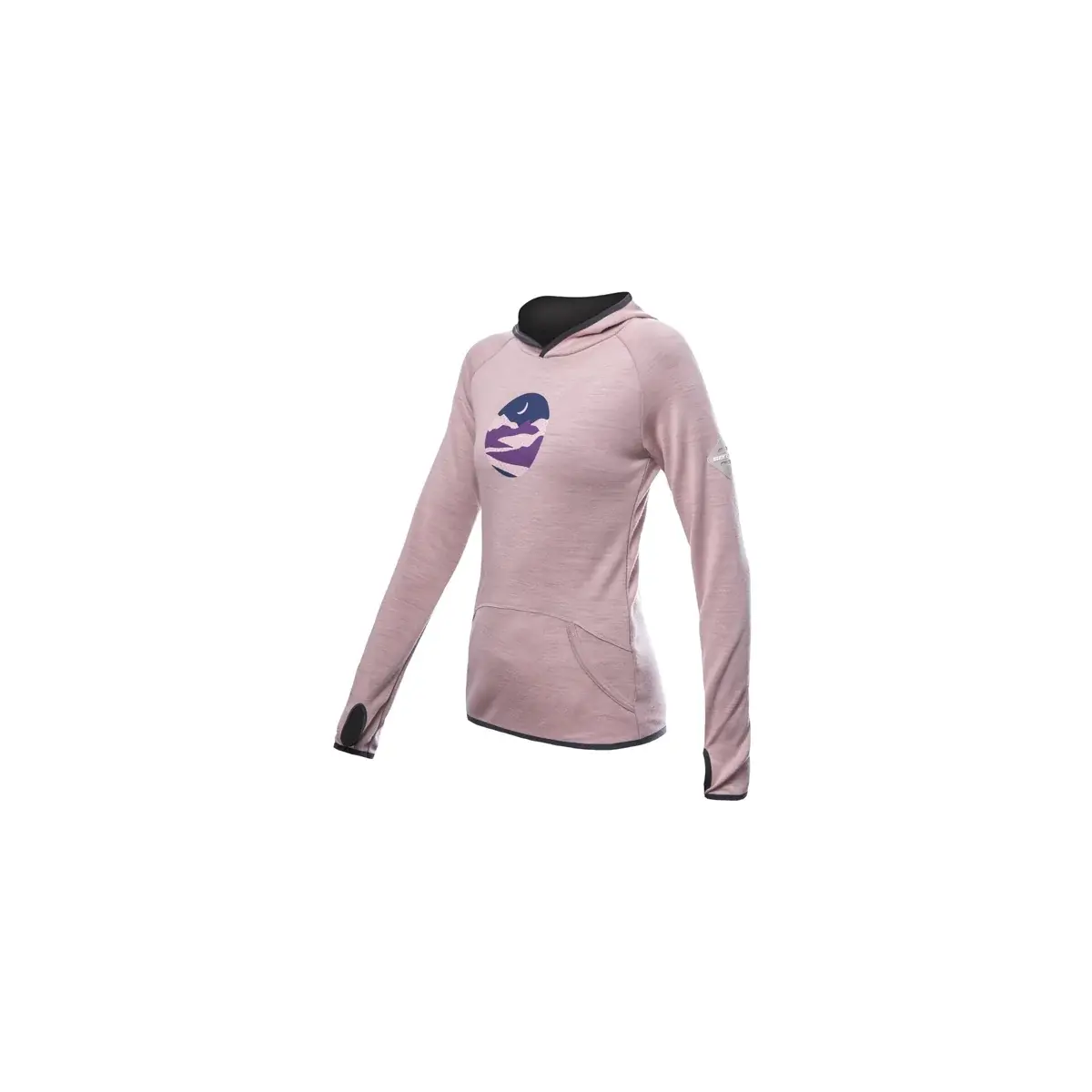 Sensor Bluza merino damska Sensor Upper Triglav kangurka dusty pink