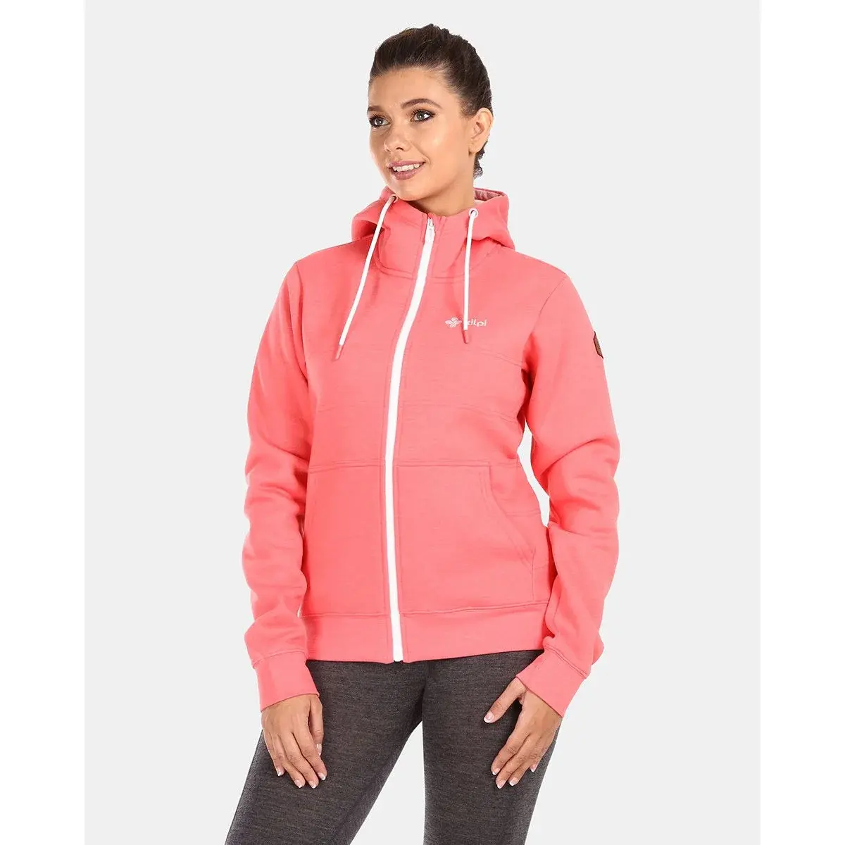 Bluza bawełniana damska Kilpi Rajana-W różowy