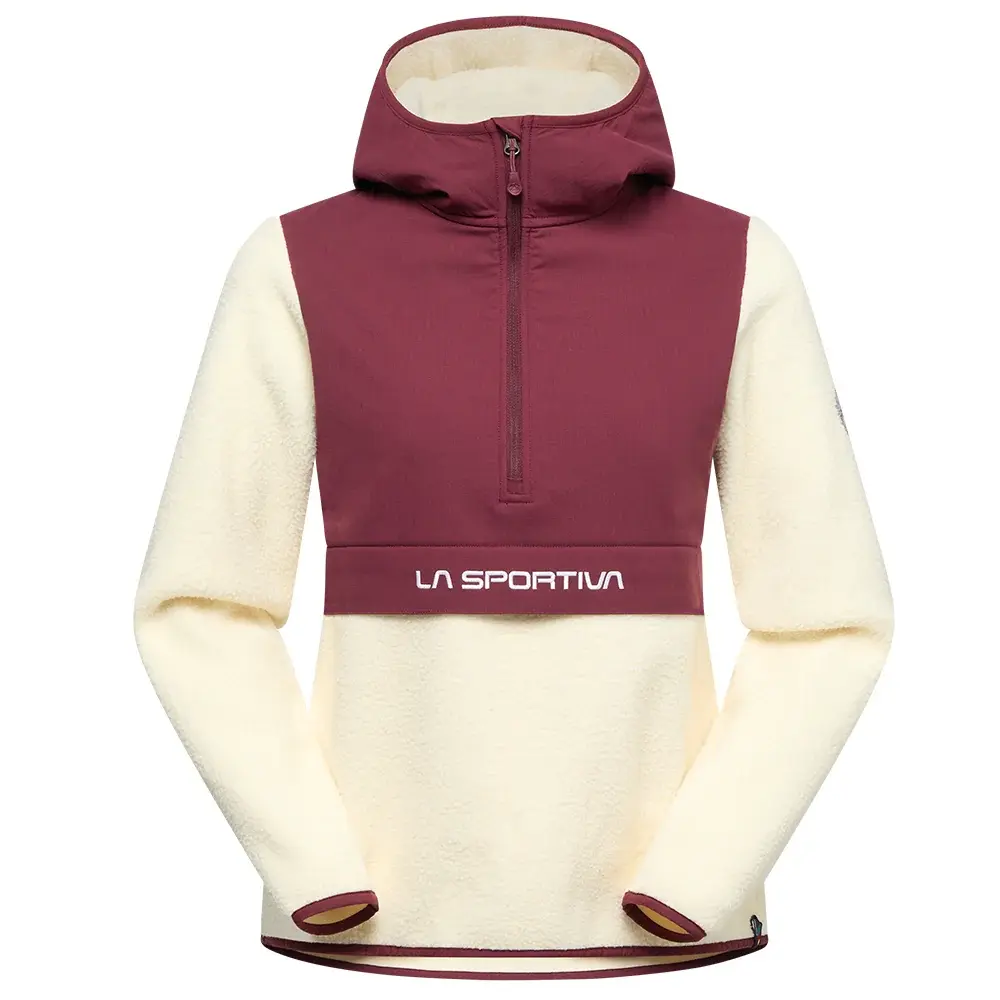 Bluza damska La Sportiva Guidance Sherpa Hoody chalk/redwood