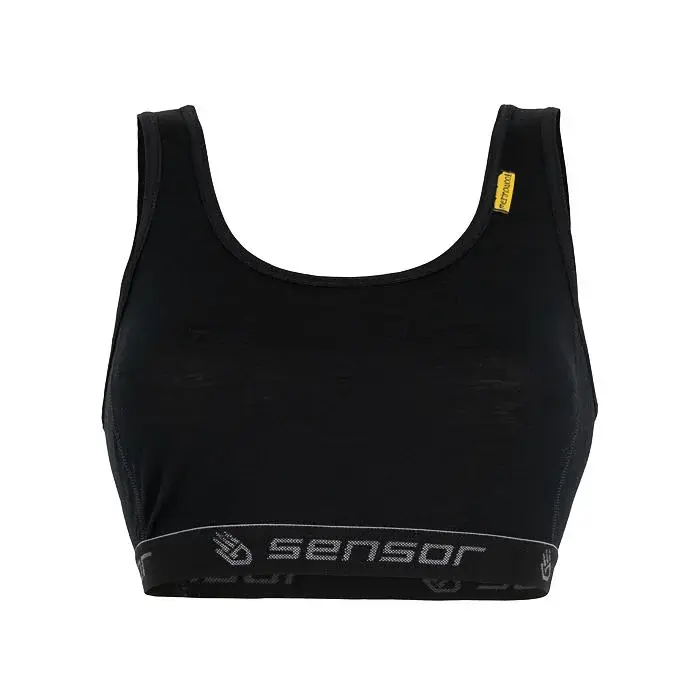 Sensor Biustonosz sportowy damski Sensor Merino Active czarny