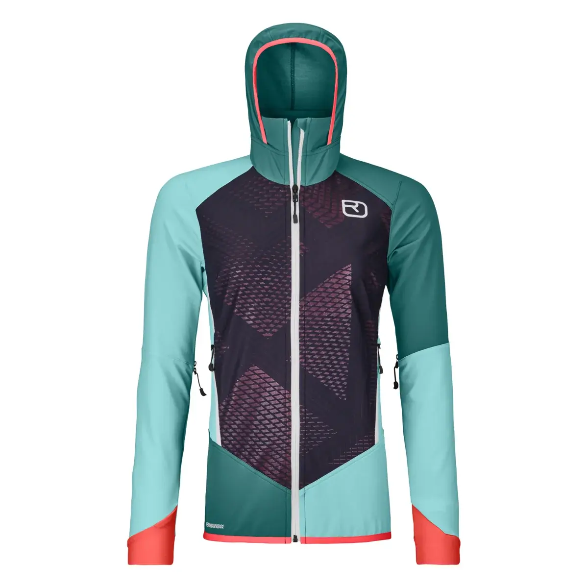 Ortovox Kurtka skiturowa softshellowa damska Ortovox W's Col Becchei Jacket Ice waterfall