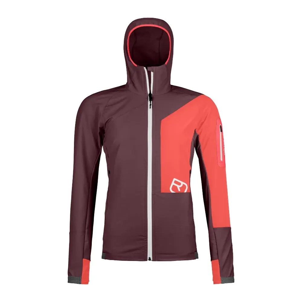 Kurtka softshellowa damska Ortovox W's Berrino Hooded Jacket Winetasting