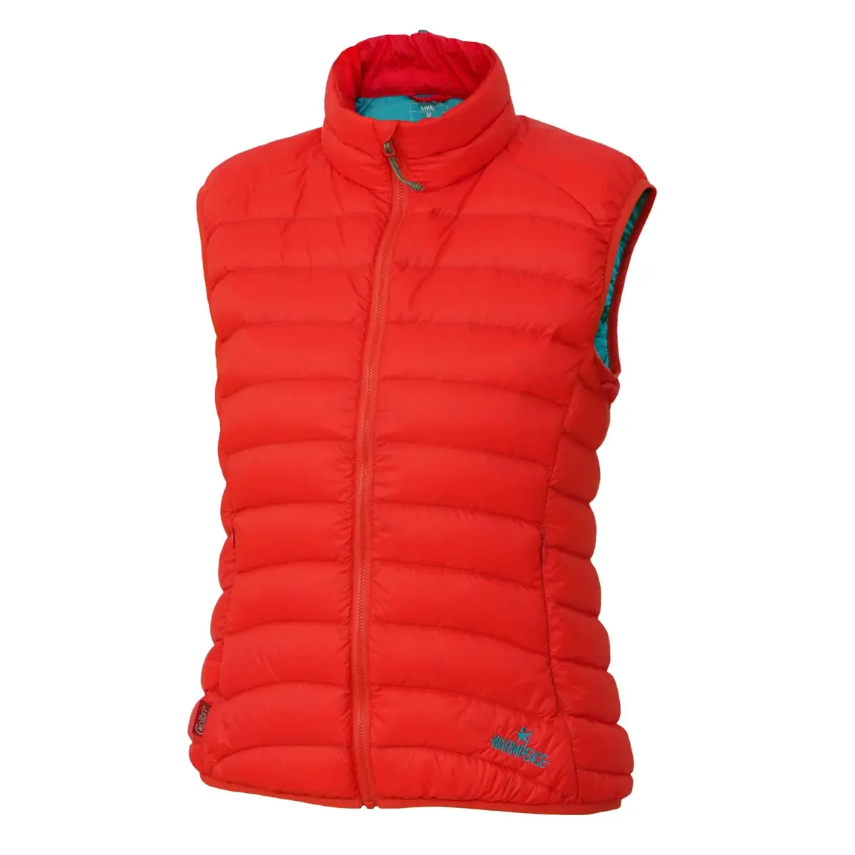 Warmpeace Kamizelka puchowa damska Warmpeace Swan Lady red/fresh blue