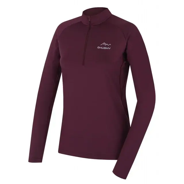 Koszulka termoaktywna damska Husky TROMI ZIP L purple, rozmiar