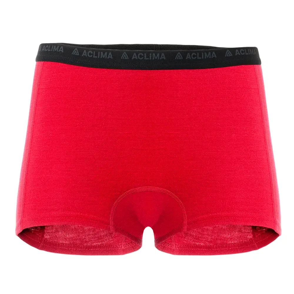 Aclima Majtki damskie Aclima WarmWool Boxer shorts jester red