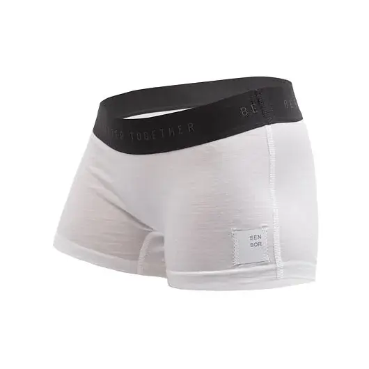 Sensor Bokserki damskie Sensor MERINO CORDURA biały