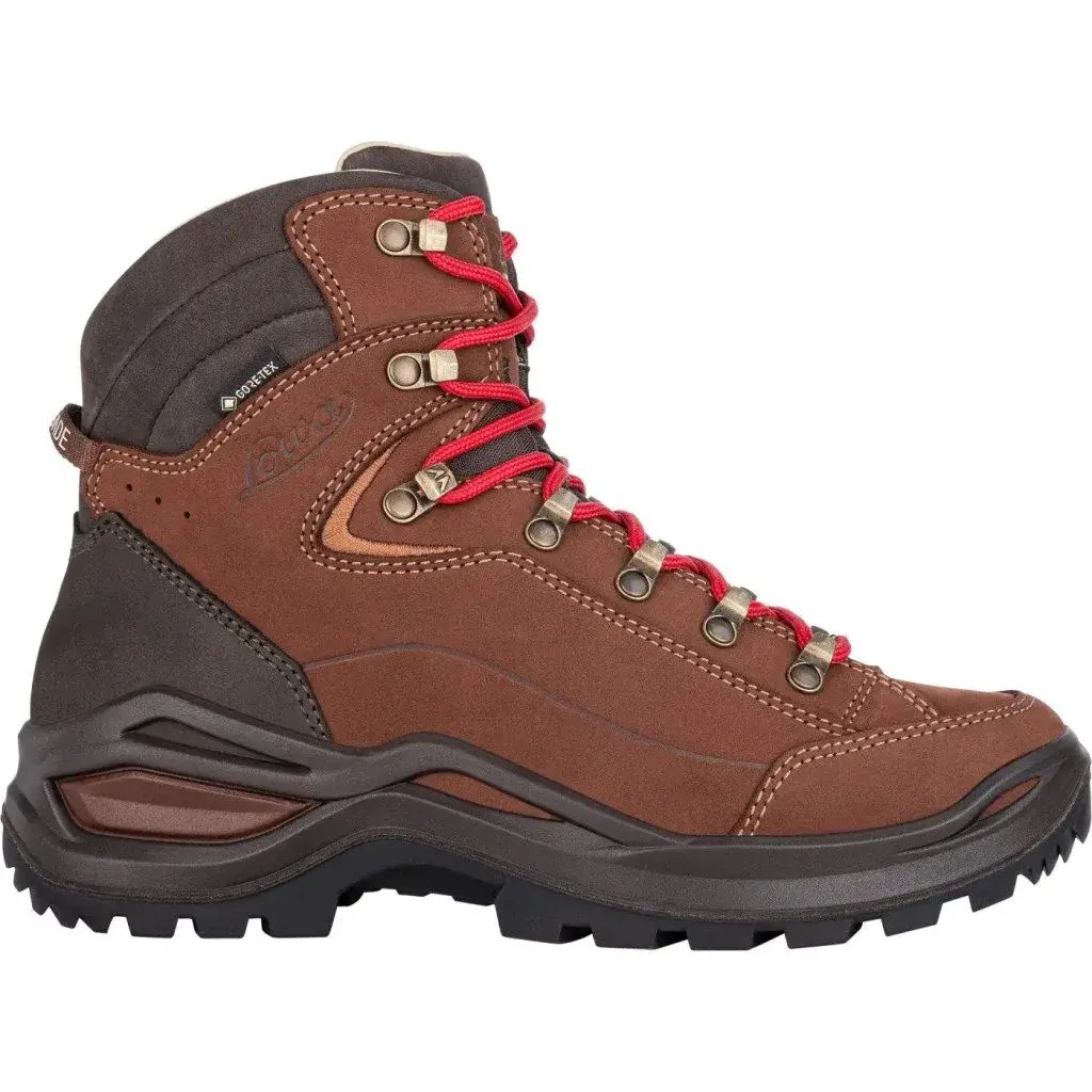 Lowa Buty za kostkę damskie Lowa RENEGADE 100 GTX MID Ws mahagony/red