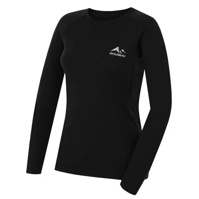 Koszulka merino damska Husky MERTEE L black, rozmiar