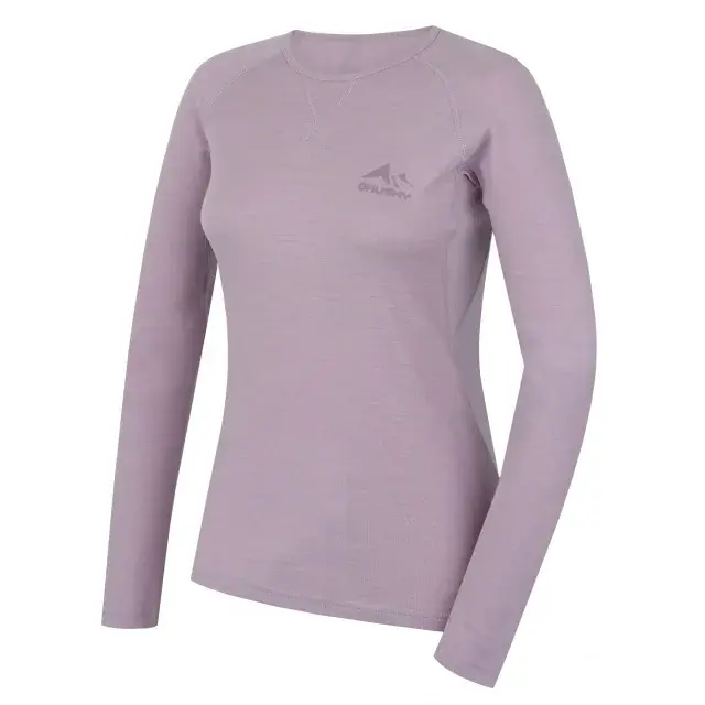 Koszulka merino damska Husky MERTEE L light purple, rozmiar