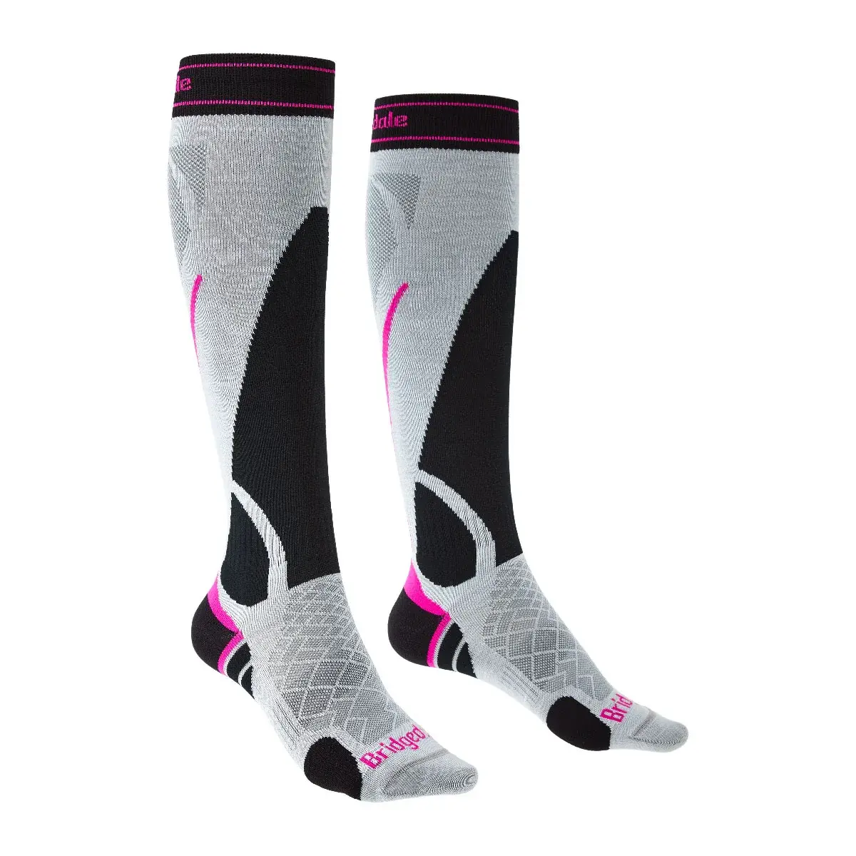 Bridgedale Podkolanówki damskie Bridgedale Ski Lightweight silver/black/852