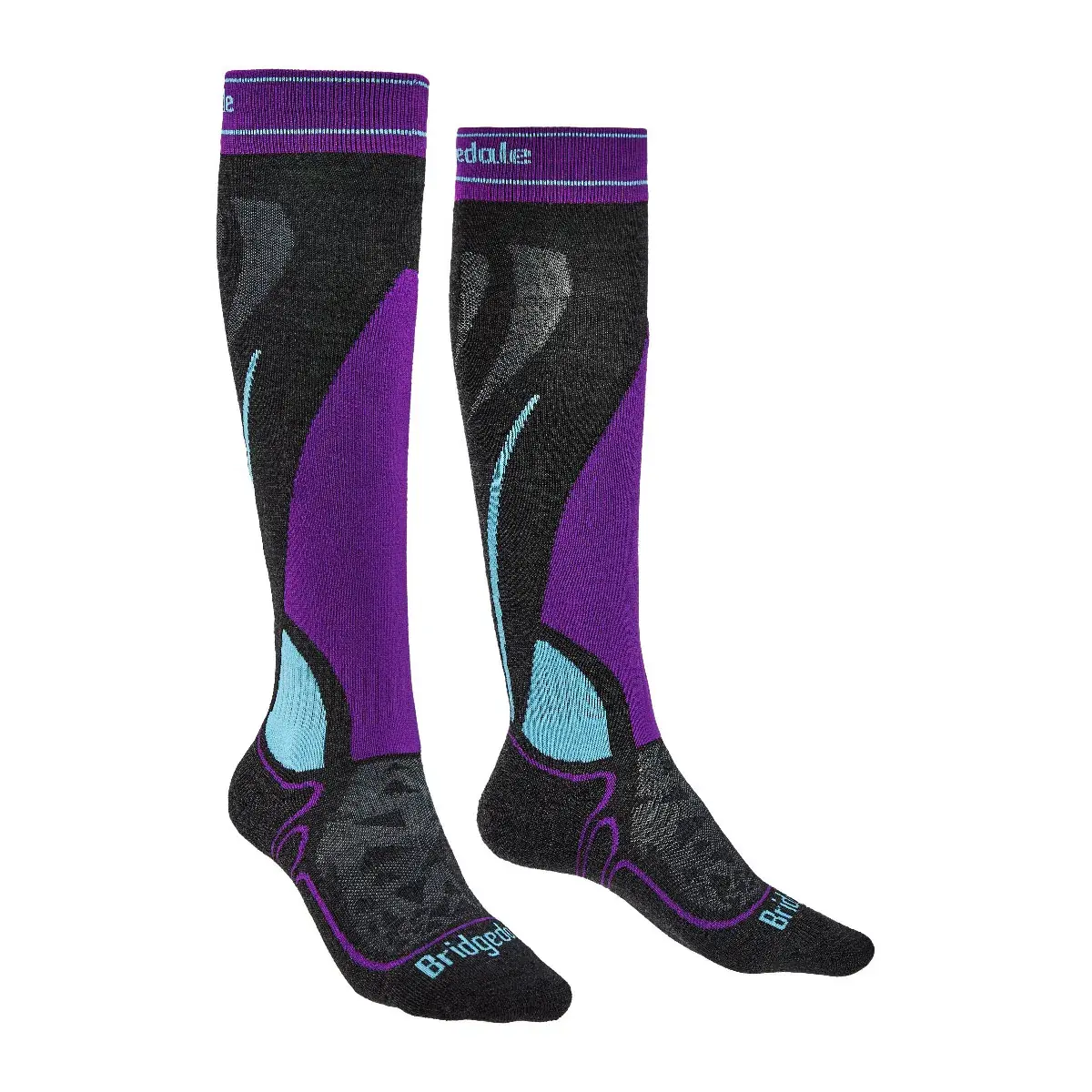 Skarpety damskie Bridgedale Ski Midweight graphite/purple/134