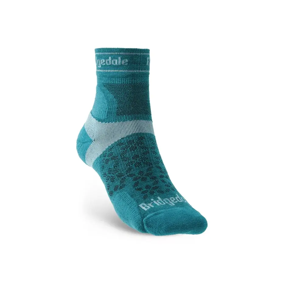 Bridgedale Skarpety do biegania damskie Bridgedale Trail Run UL T2 MS 3/4 Crew teal
