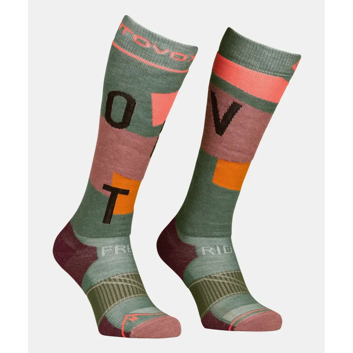 Skarpety narciarskie damskie Ortovox Free Ride Long Socks Cozy wild herbs
