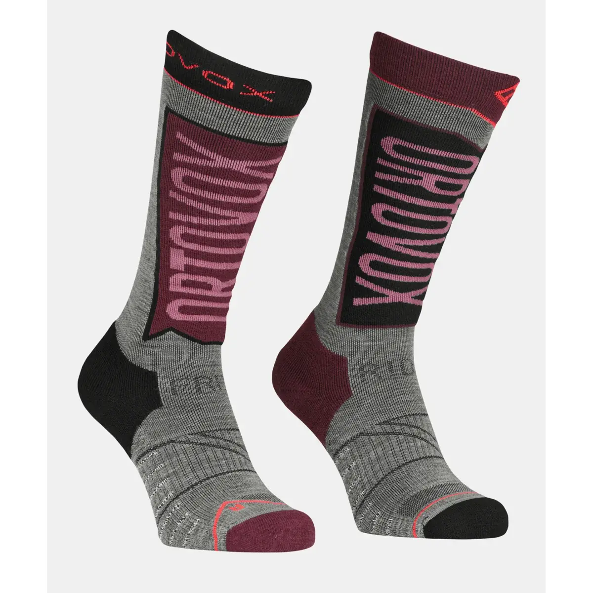 Skarpety narciarskie damskie Ortovox Free Ride Long Socks mountain rose