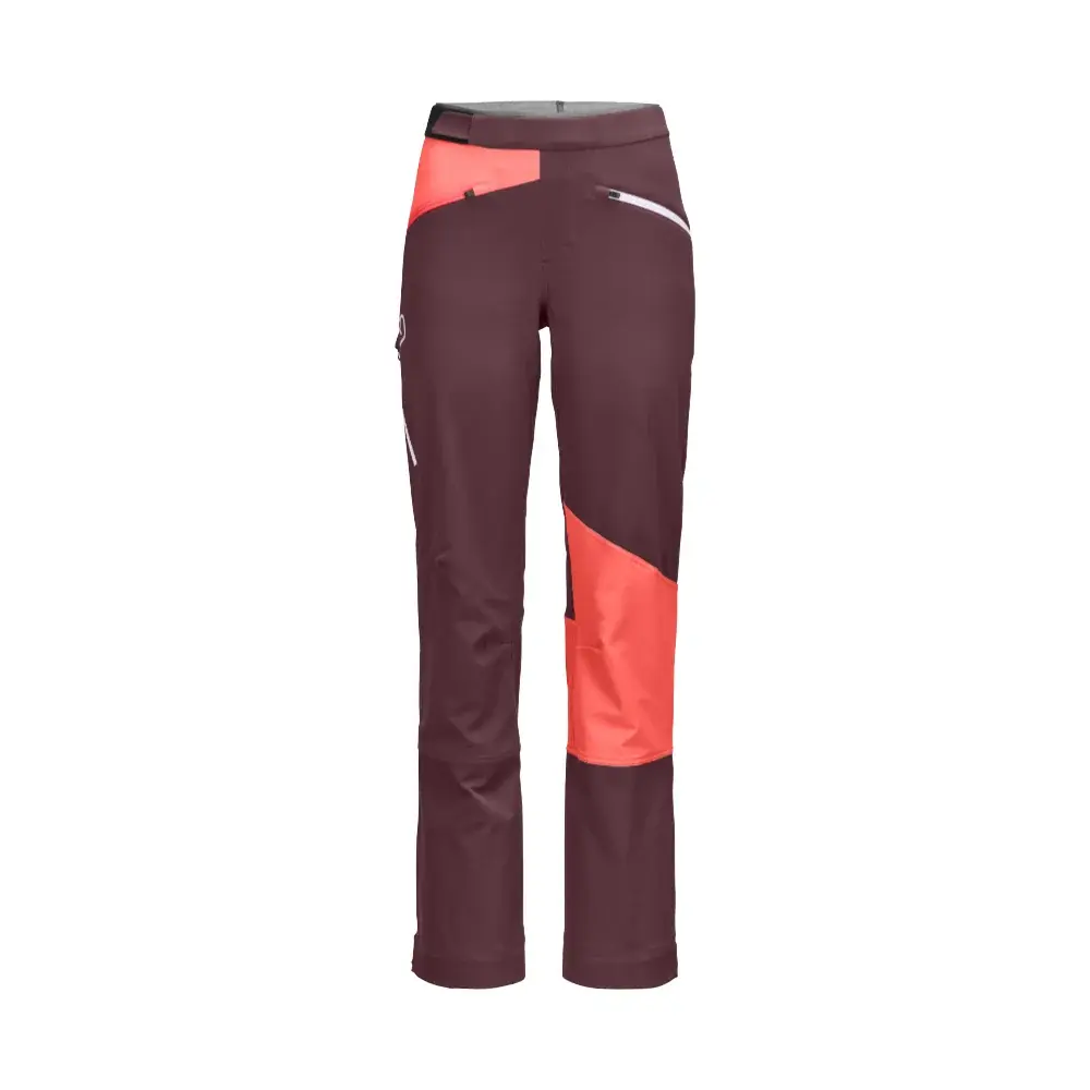 Spodnie softshellowe i skiturowe damskie Ortovox W's Col Becchei Pants Winetasting
