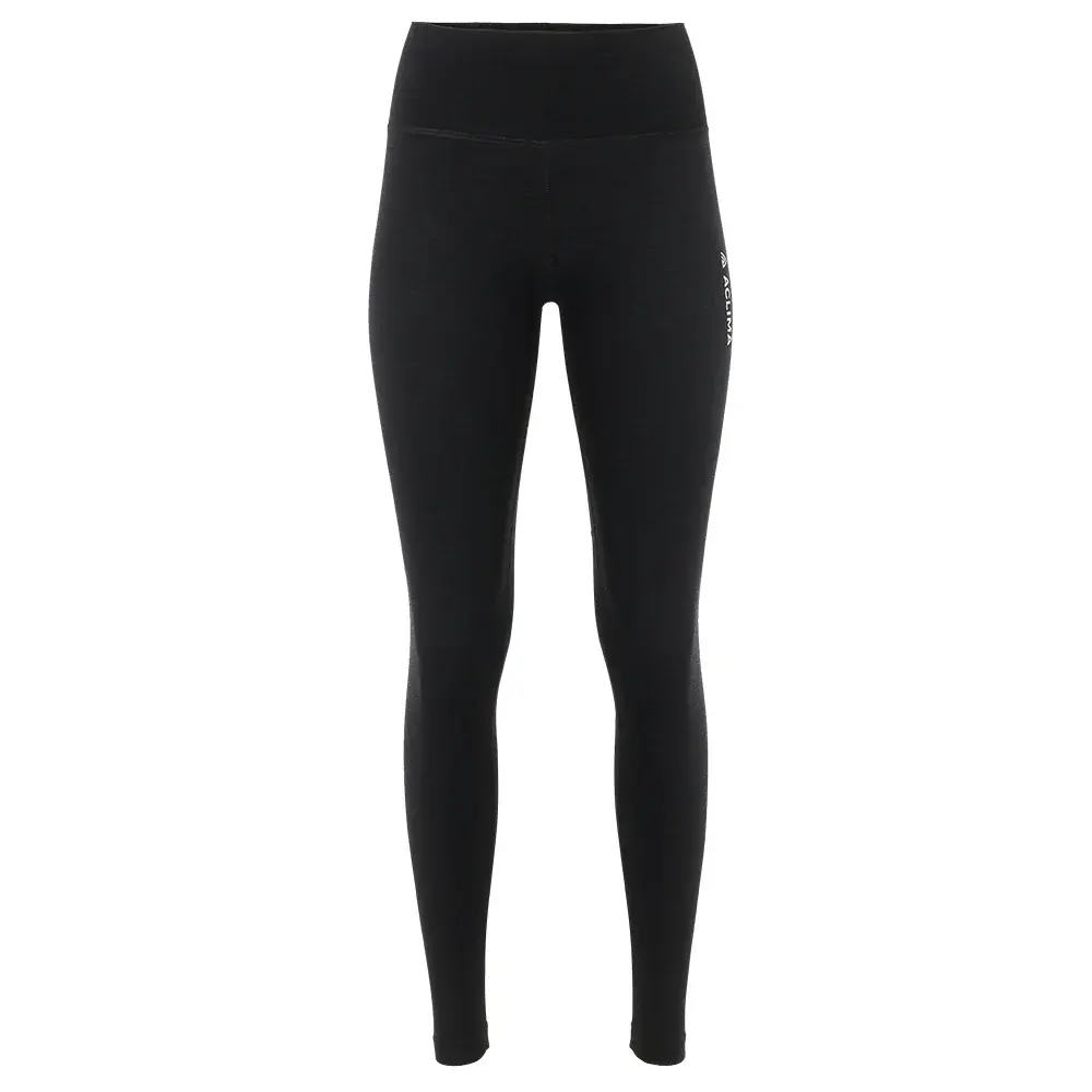 Aclima Legginsy termoaktywne damskie Aclima WarmWool Longs High Waist jet black