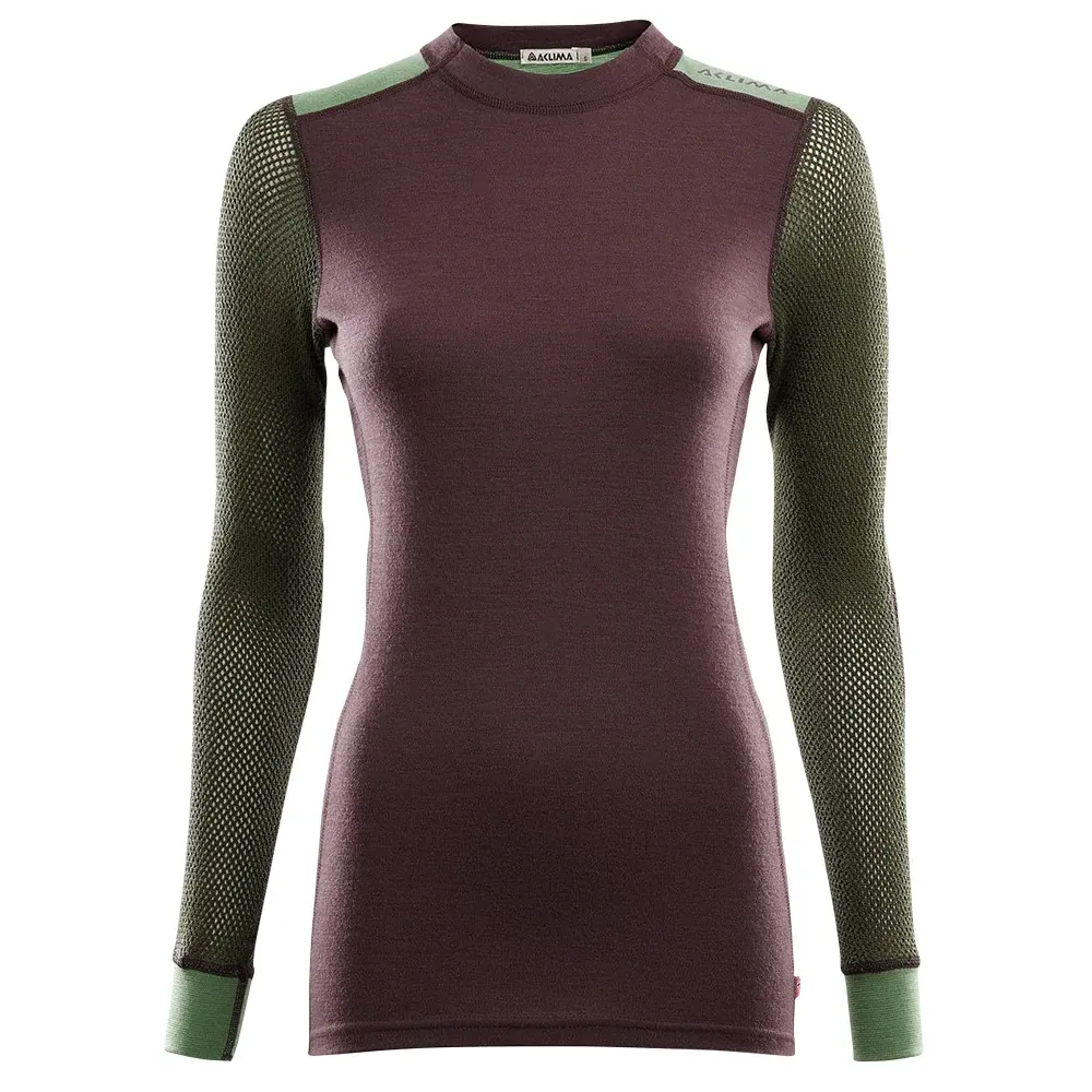 Aclima Koszulka termoaktywna damska Aclima WoolNet Hiking Crew Neck fudge / dill / olive night