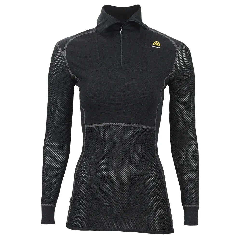 Aclima Koszulka termoaktywna damska Aclima WoolNet Polo W/Zip Women jet black