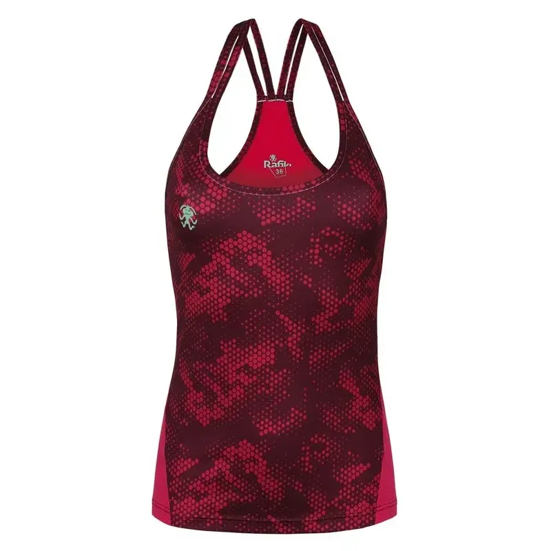 Rafiki Top szybkoschnący z nadrukiem damski Rafiki Sheen II hexa wine