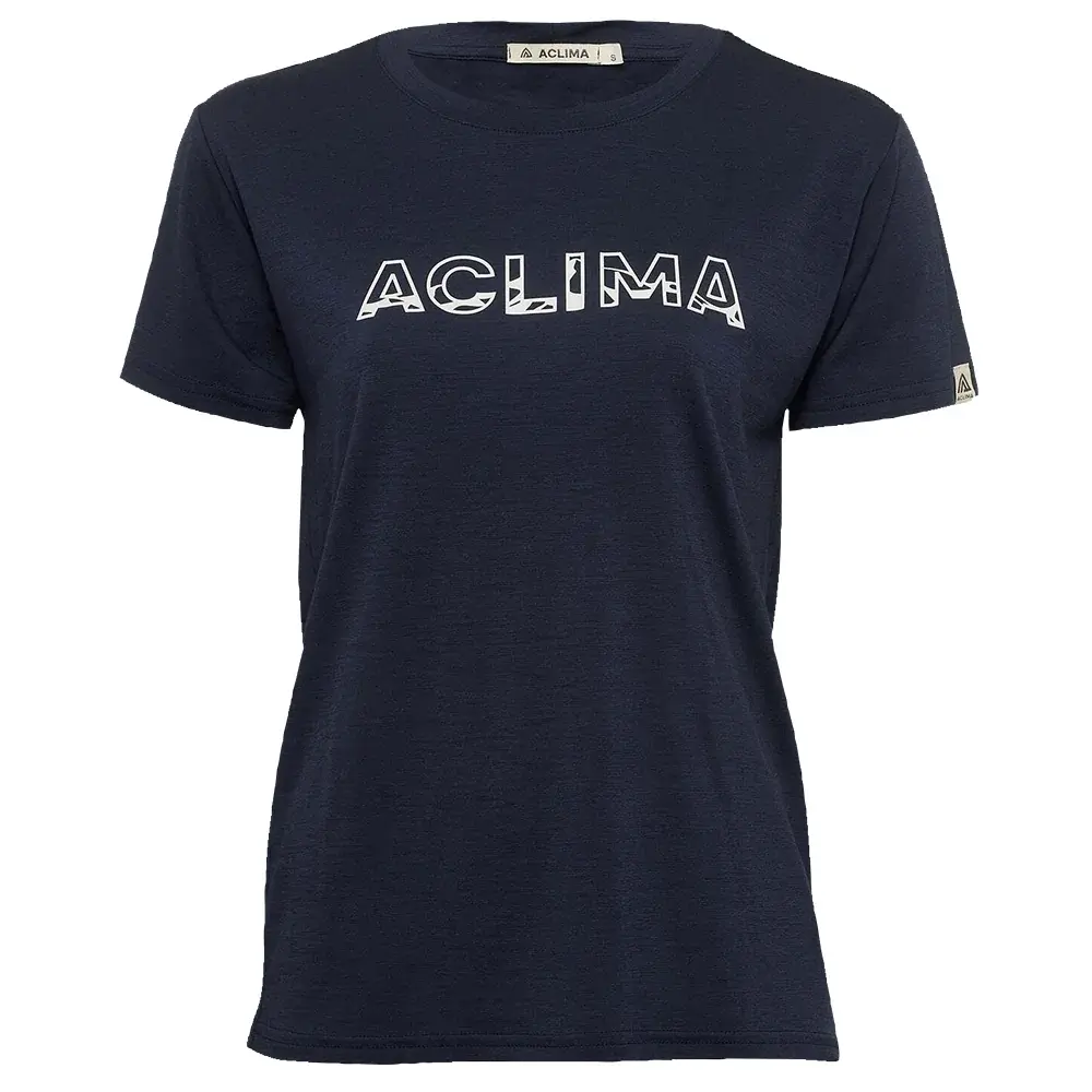Aclima Koszulka damska Aclima LightWool Tee Logo navy blazer