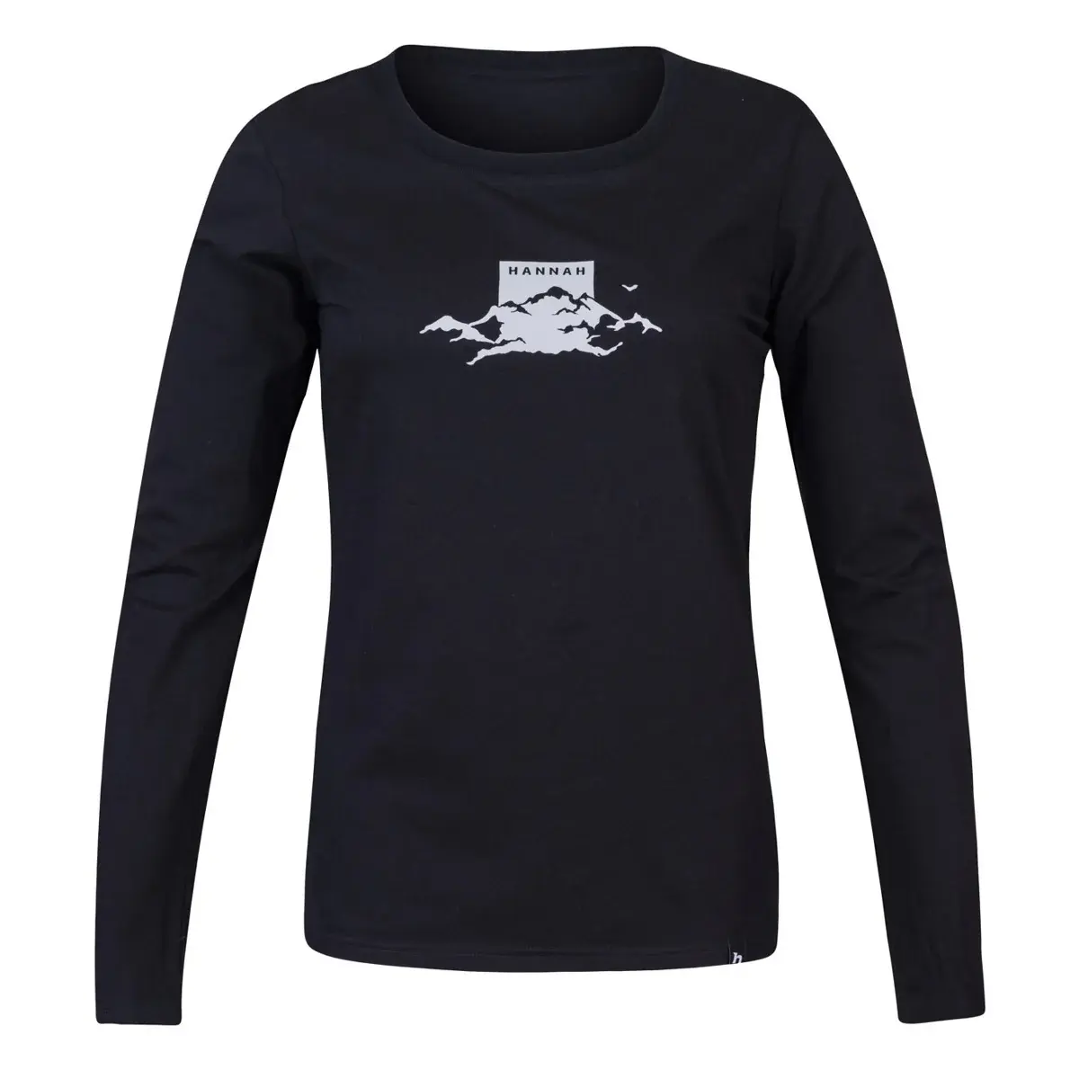 Koszulka damska Hannah Elara z długim rękawem Anthracite (white)
