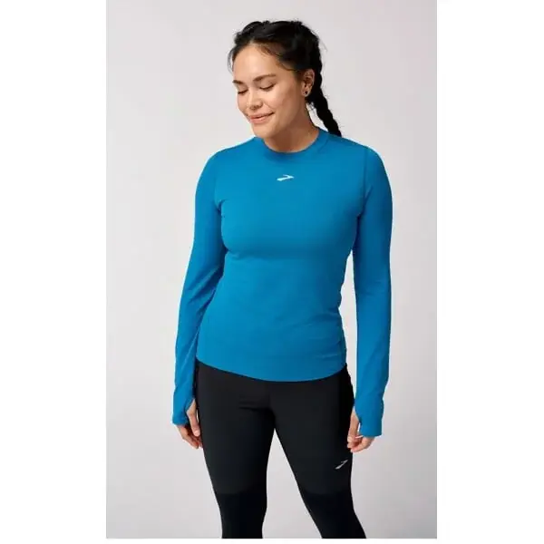 Brooks Koszulka damska Brooks High Point Long Sleeve niebieski