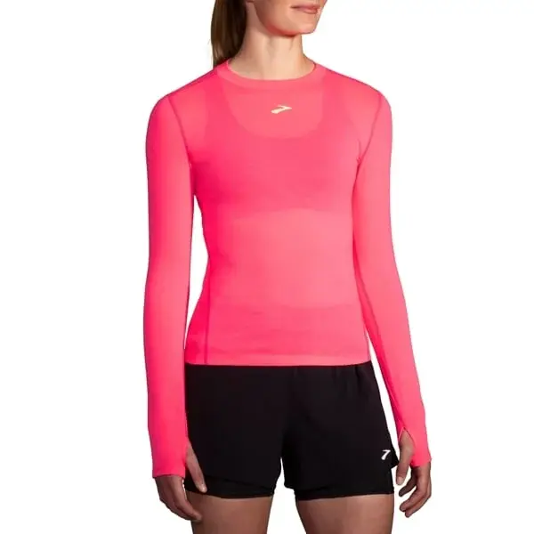 Brooks Koszulka damska Brooks High Point Long Sleeve różowy