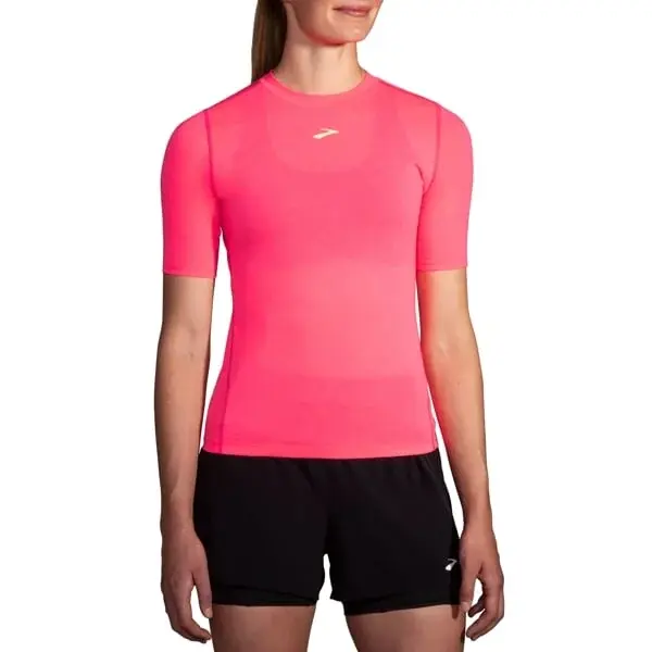 Brooks Koszulka damska Brooks High Point Short Sleeve różowy