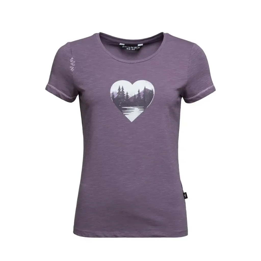 Chillaz Koszulka damska Chillaz Grania Mountain Heart dark violet
