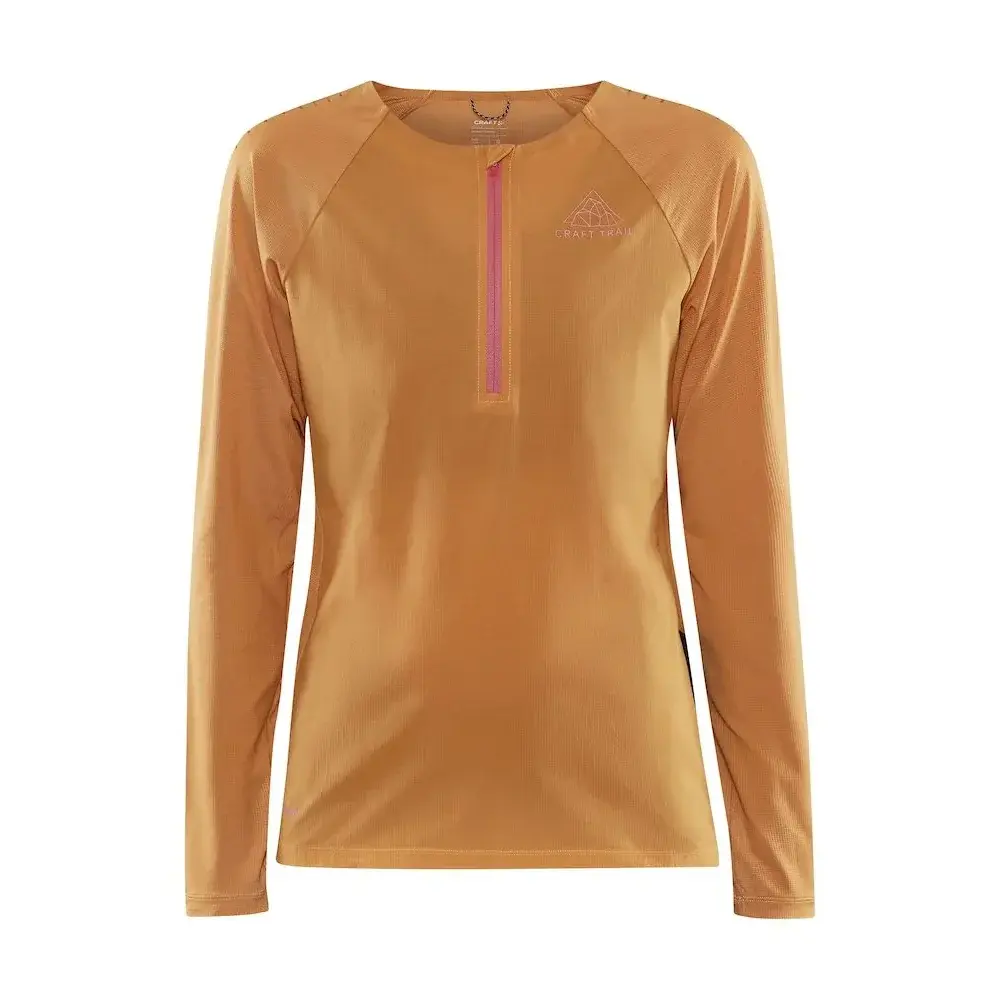 Koszulka damska Craft PRO Trail Wind LS pomarańczowy