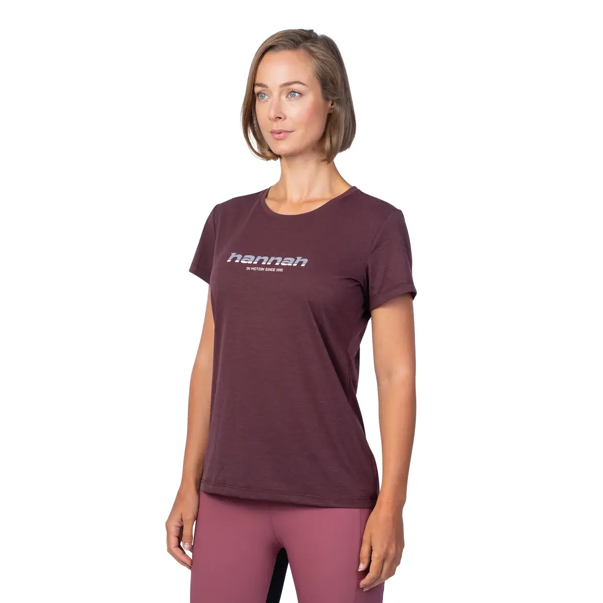 Koszulka damska Hannah Cordy red mahogany