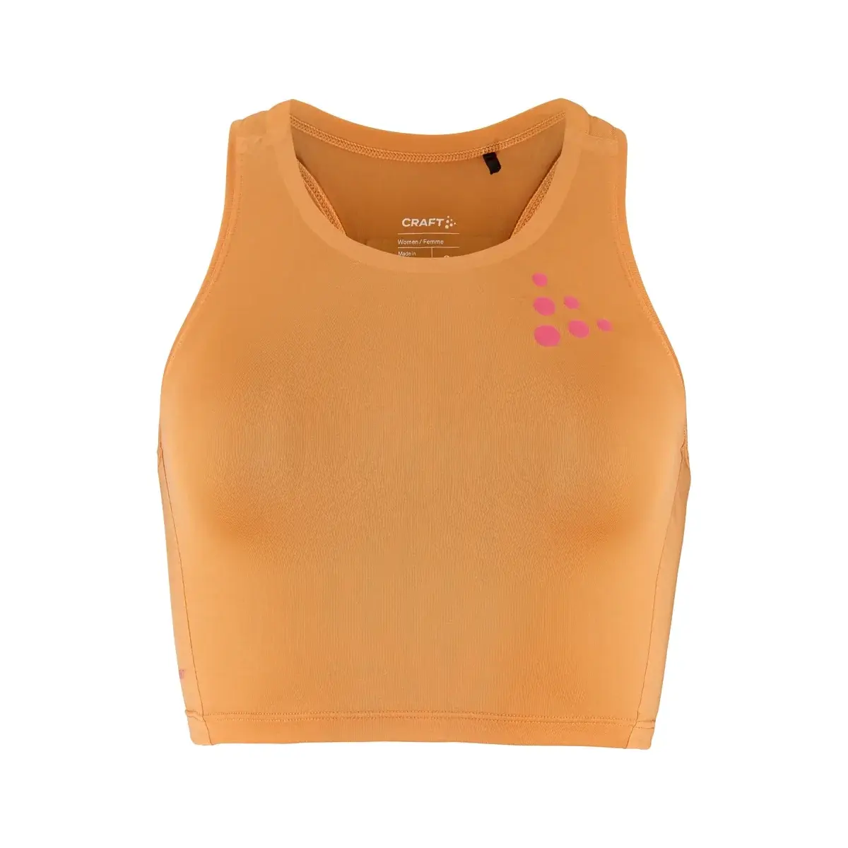 Top do biegania damski Craft PRO Hypervent Cropped Top 2 pomarańczowy