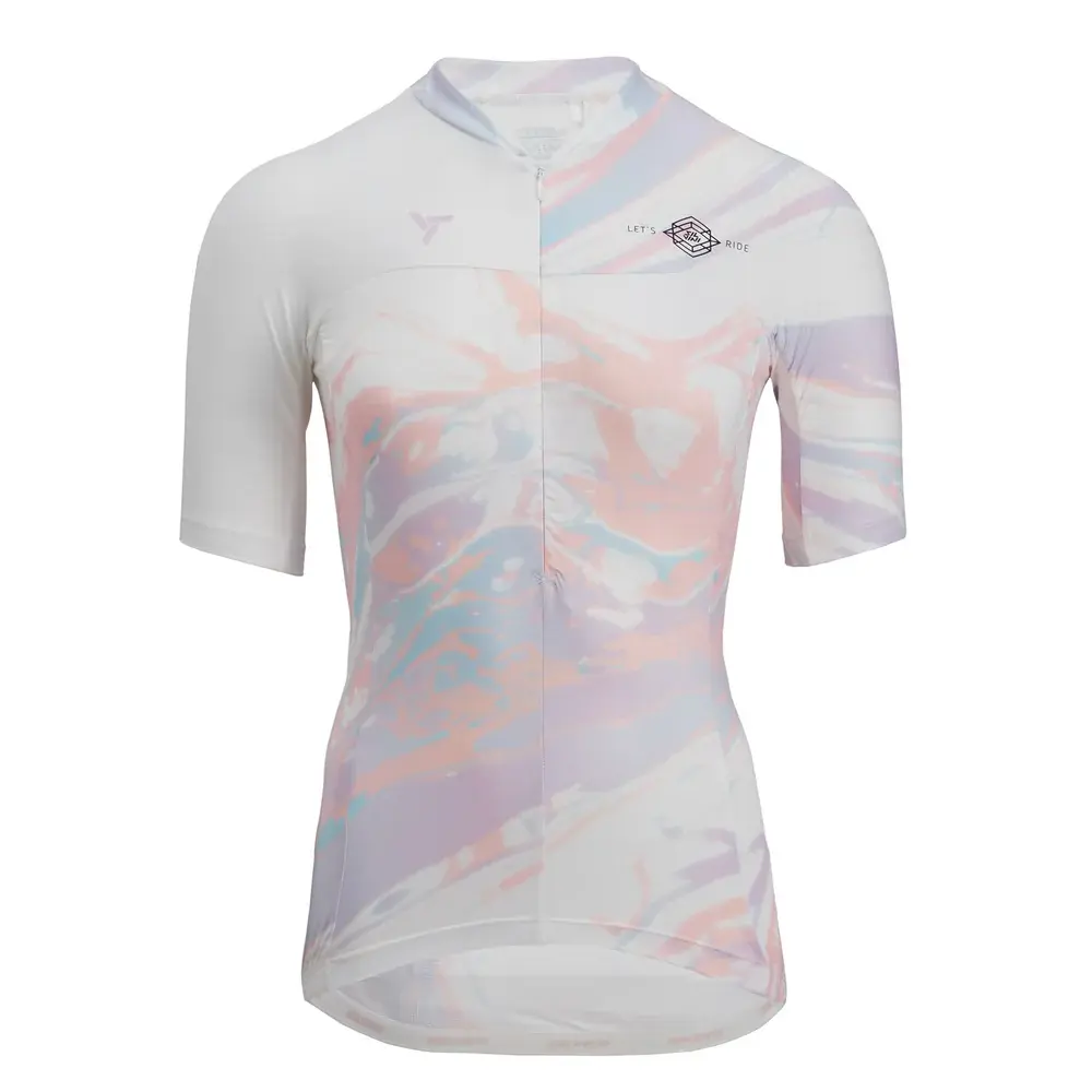 Koszulka rowerowa damska Silvini Catirina White/blush