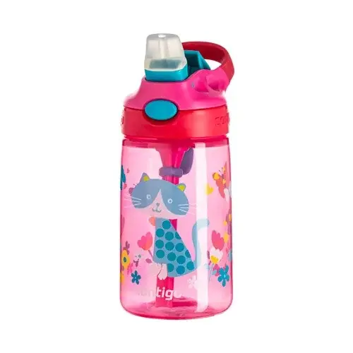Contigo Butelka dziecięca Contigo Autospout James (ok. 420 ml) różowy z kotkiem