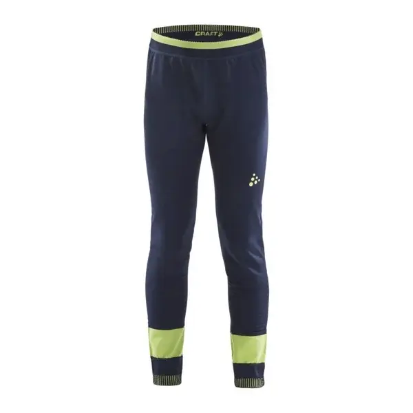 Craft Legginsy termoaktywne dla dzieci Craft Fuseknit Comfort ciemnoniebieski/zielony