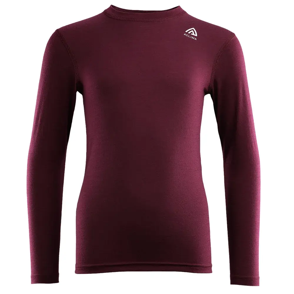 Aclima Koszulka dla dzieci Aclima LightWool T-Shirt Crew Neck zinfandel