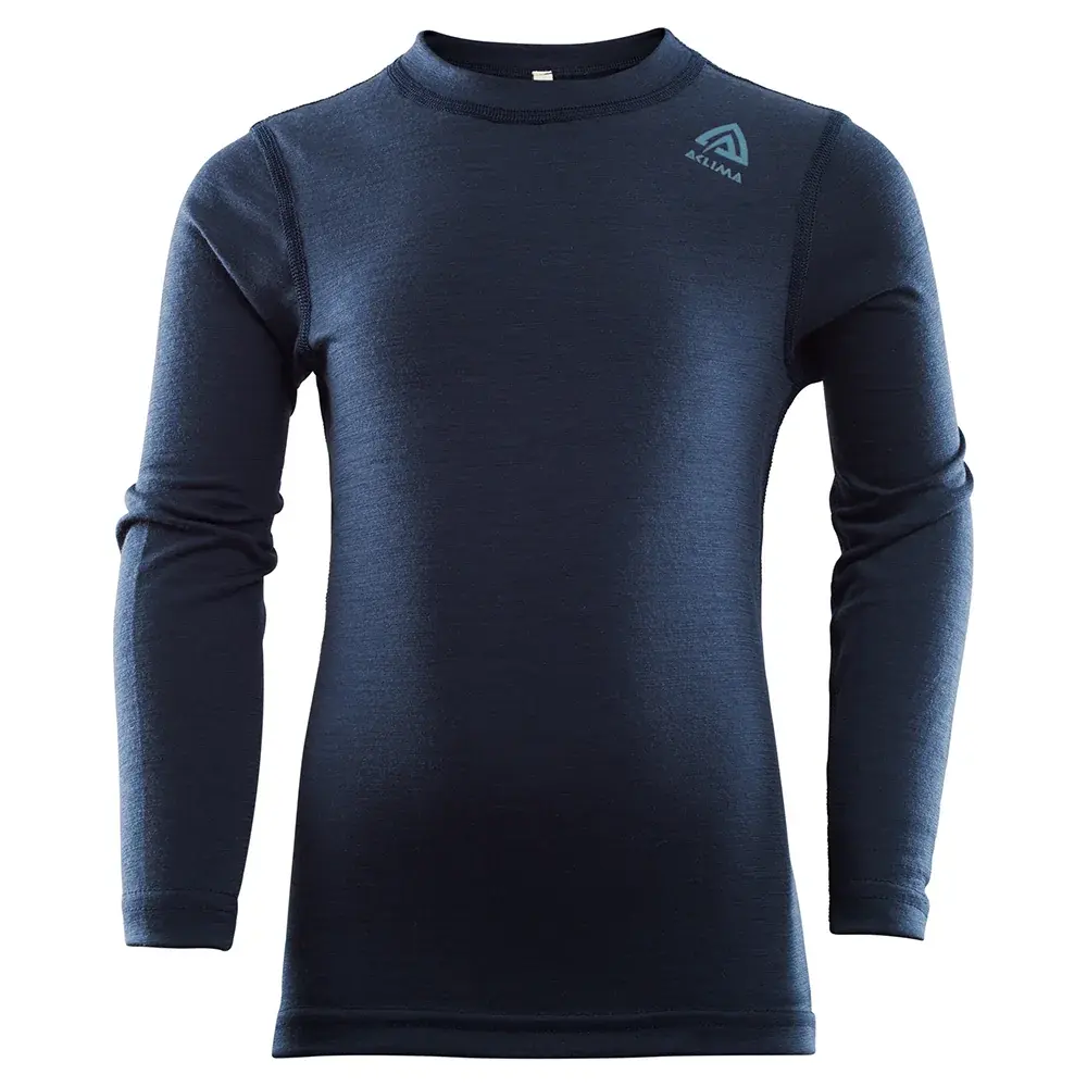 Aclima Koszulka dla dzieci Aclima LightWool T-Shirt Crew Neck Kids navy blazer